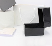Cadeau de luxe rangement personnalisé noir étui de montre en papier kraft dur pour boîte de montre armani