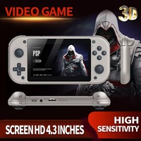 Konsol Game Genggam Retro M17 4K HD TV Box 4.3 Inci Emulator PSP PS1 N64 Quad-Core Linux 64GB Gaming