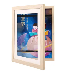 On Sale Wood Kids Artwork Picture Frame Changeable I Pink Kids Artwork Frame Shatterproof