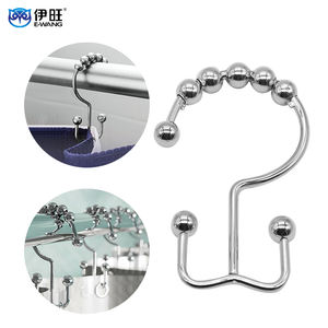 Ganchos para cortina de ducha, anillos para cortina de baño de doble cara, resistentes al óxido, para uso doméstico - Product Image 1