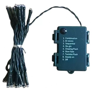 Guirnalda de Luces LED con Caja de Batería, 3AA, IP67, Impermeable, Blanco Cálido, para Decoración de Jardín y Festivales, con Certificación CE, Regulable, Suministro Directo Transfronterizo - Product Image 5