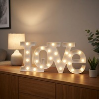 Lettres lumineuses en gros OEM ODM à intensité variable, faciles à installer, à fixer au mur, pour salons, commerces et affichage festif