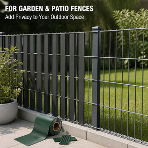 Bande de clôture en PVC pour jardin, bande de protection contre la vue, résistante aux intempéries, avec clips, gris vert <span class=keywords><strong>pierre</strong></span> - Product Image 6