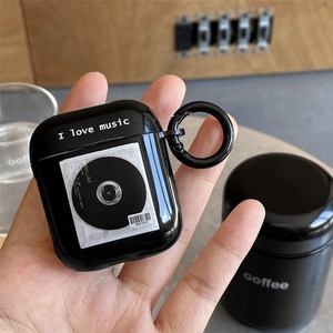 Mềm vỏ không dây <span class=keywords><strong>Bluetooth</strong></span> Earbuds thiết lập âm nhạc kỷ lục cho AirPods 4 trường hợp tương thích với 2nd & 3rd thế hệ Đen TPU - Product Image 1