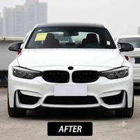 Bumper Depan Lengkap Baru dengan Klip dan Baut untuk Upgrade Seri 3 F30/F35 2013-2018, Ubah ke Gaya M3CS