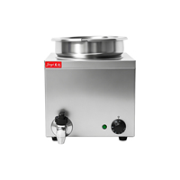 Chauffe-soupe électrique commercial en acier inoxydable, chauffe-soupe électrique simple, bain-marie pour restaurant, buffet, traiteur