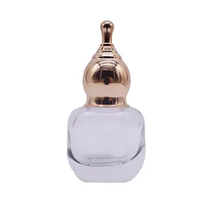 Gold luxury nail polish bottle cap and brush custom nail polish bottle