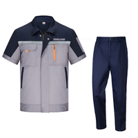 Tenue de Travail Personnalisée Brodé(e) – Ensemble Respirant et Résistant à l'Usure à Manches Courtes pour l'Été (Chantier & Réparation Automobile)