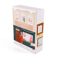 Boîte cadeau calendrier de l'avent en carton en forme d'étoile, écologique, de luxe, avec logo personnalisé, pelliculage mat et gaufrage pour maquillage et gloss à lèvres