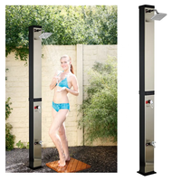 2024 aluminium 40L brosse nickel extérieur jardin colonne de douche solaire piscine sable plage bord de mer panneau de douche sans alimentation