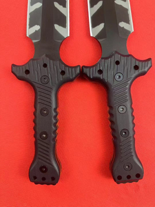 Cuchillo Táctico de Acero Inoxidable Negro de Alta Calidad con Mango G10, Cuchillo Recto para Supervivencia al Aire Libre, Funda, Cuchillo de Caza, Grado DIY, OEM - Product Image 4