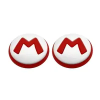 Poignée de pouce en caoutchouc de silicone de dessin animé Mario pour Nintend Switch 2 Joy-Con Controller Thumb Sticks Cap Joystick Cap Protective Cover