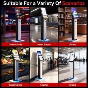 Kiosque USW multi-systèmes <span class=keywords><strong>avec</strong></span> écran incurvé personnalisé de 23,6/32 pouces, <span class=keywords><strong>imprimante</strong></span>, diffusion de numéros, kiosque de file d'attente <span class=keywords><strong>pour</strong></span> hall d'accueil - Product Image 5