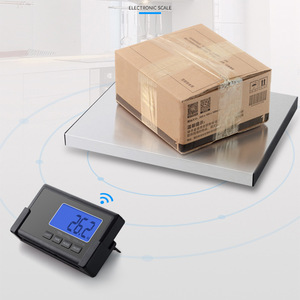 Balance électronique sans fil portable, capacité 180 kg, plateforme en acier inoxydable, écran LCD pour peser les colis et les animaux de compagnie - Product Image 1