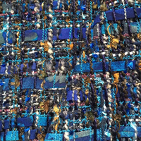 Tissu en microfibre bouclé tissé à la main en Italie, couleur unie, pour vêtements féminins