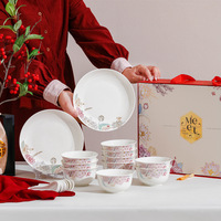 Cadeau de mariage, ensemble de vaisselle en céramique pour la mariée, couleur sous-glaçure, design moderne minimaliste, emballage en boîte brodée, fiançailles