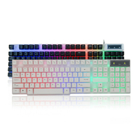 Kit de bureau ergonomique pour le jeu, clavier et souris avec éclairage RVB arc-en-ciel