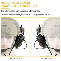 Casque tactique réglable pour la chasse et le tir en extérieur avec support pour casque