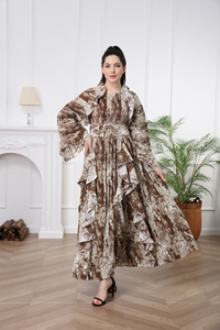 <span class=keywords><strong>Robe</strong></span> <span class=keywords><strong>longue</strong></span> plissée florale <span class=keywords><strong>bohème</strong></span> pour femme, à manches longues, décontractée et élégante, idéale pour la plage ou le bureau, pour les marchés <span class=keywords><strong>de</strong></span> l'UE, des États-Unis et du Moyen-Orient - Product Image 5
