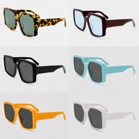 Gafas de Sol LMA Vintage de Gran Tamaño, Cuadradas, con Protección UV400, Logotipo Personalizado, Colores Populares, para Hombre y Mujer