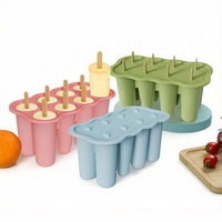 Moule à glaçons en silicone en gros, moule à crème glacée et bâtonnets de glace DIY en silicone, 8 cavités, qualité alimentaire