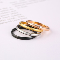 Luxus Fine Jewelry Trendy Simple Blank Edelstahl 316L Ringe Frauen 18K God Plated Ring Schmuck Hersteller