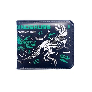 Cartera corta ultrafina con estampado de dinosaurios para animales, cartera personalizada unisex - Product Image 2
