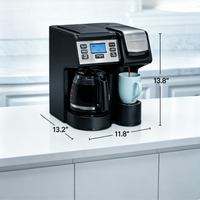 Machine à café multifonctionnelle pour la maison, minuterie programmable, réservoir d'eau de grande capacité, plusieurs options de service individuel