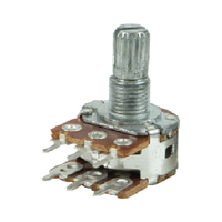 Potentiomètre rotatif double 6 broches WH148 B100k 15mm Terminal 6 broches WH148 Potentiomètre rhéostats