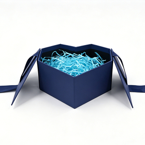 100%Recyclable Custom Luxury Rigid Navy Blue Gift Cardboard <b>Boxes</b> for Romantic Rose and <b>Candy</b> Packaging - Product Image 3