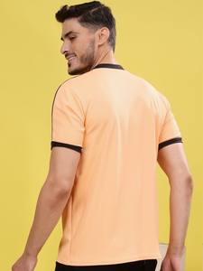 Camiseta con cuello mandarín liso para hombre, camiseta ajustada, producto a granel hecho a mano personalizado - Product Image 5