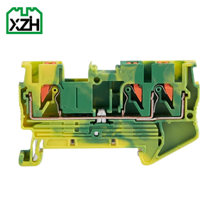 PT2.5-TW Din Rail <strong>Terminal</strong> <strong>Block</strong> PT 2.5-Twin <strong>3</strong> Conductors Push in Spring Feed Through Wire Conductor <strong>Block</strong> - Product Image 3