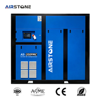 Compresseur d'air industriel à vis Airstone, certifié CE, personnalisé, 160KW 200HP 7-10Bar PM VSD, à économie d'énergie, vente directe en gros