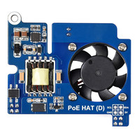 Carte de développement d'extension d'alimentation PoE pour Raspberry Pi 4B/3B+, convertisseur DC/DC, module dissipateur thermique compatible Linux