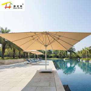 Parasol de terrasse électrique LED sur mesure de grande taille en aluminium avec télécommande pour restaurant, plage, café en plein air - Product Image 6