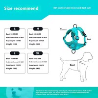Gilet de harnais pour chien avec logo personnalisé harnais de sport en nylon réfléchissant poignée de contrôle facile laisse triangulaire sans traction OEM d'entraînement pour animaux de compagnie