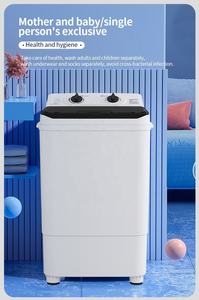 Mini machine à laver 3 en 1 de 7.5KG bon marché en gros d'usine pour le séchage par rotation de lavage de chaussure avec la fonction de lumière bleue - Product Image 4