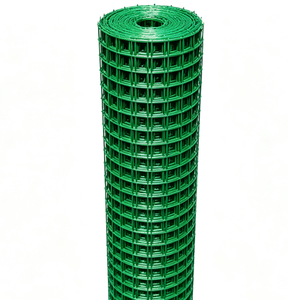 ม้วนลวดตาข่ายเคลือบพีวีซีสีเขียวสำหรับงานรั้วและโครงตาข่าย - Product Image 1