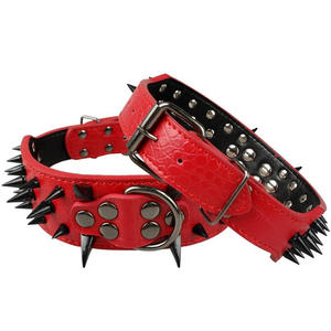 Vendedor caliente Sharp Spiked Studded <span class=keywords><strong>Dog</strong></span> Collar-Collares de cuero con estilo para perros-2 pulgadas de ancho Fit Perros medianos y grandes - Product Image 2