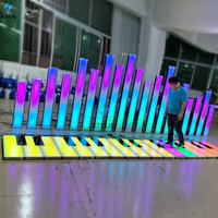 Jeux d'extérieur, lumière LED imperméable en forme de brique, lumière LED 3D Infinity, piano de sol interactif LED, lumières LED à induction pour enfants, lumières LED RGB
