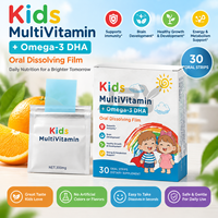 Film oral soluble multivitaminé pour enfants avec oméga-3 DHA, fournisseur en gros, bandelettes de vitamines pour une nutrition quotidienne avec DHA et complexe vitaminique