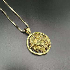 Collar con Colgante de Acero Inoxidable con Baño de Oro de 18k PVD, Diseño 3D de Mitología Occidental, Estilo Hip Hop, Nuevo y en Oferta <span class=keywords><strong>2026</strong></span> - Product Image 5