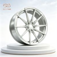 Jantes de voiture forgées en argent à bordure dégagée 19x8.5J 5x120 ET35 CB72.6, ajustement OEM personnalisé pour véhicules de tourisme
