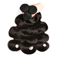 Extensions de Cheveux Humains Brésiliens Remy Premium 10A, Ondulés, Noir Naturel, Doux, pour Femmes
