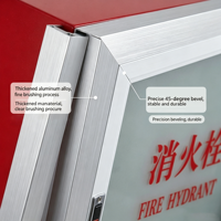 Boîte d'incendie en alliage d'aluminium avec cadre personnalisé 1500x700x240mm pour équipement de lutte contre l'incendie