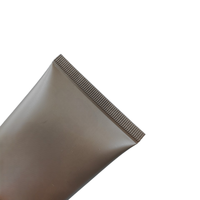 Tube cosmétique plat à visser 40mm 80ml 100ml 150ml 180ml, ultra-plat, à angle droit, avec bouchon à vis, brun mat, personnalisable avec logo