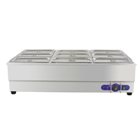 9 casseroles 1/3GN x 10cm grande capacité Buffet en acier inoxydable de bonne qualité Bain Marie