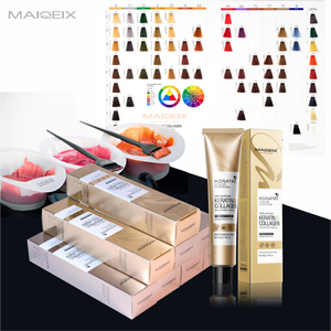 Crème colorante pour <span class=keywords><strong>cheveux</strong></span> professionnelle, kératine organique, extrait de collagène, nuances tendance brillantes, permanente, sans ammoniaque, couvre les <span class=keywords><strong>cheveux</strong></span> <span class=keywords><strong>gris</strong></span> - Product Image 1
