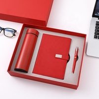 Carnet de notes A5 en cuir PU vert de luxe personnalisé avec stylo, tasse thermos, ensemble cadeau promotionnel d'entreprise
