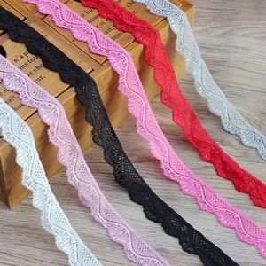 Zeal High Quality Knitted Fabric Lace Trim New Design Multi-Color Elastic Underwear Garment Custom 5cm Features Beautiful Flower